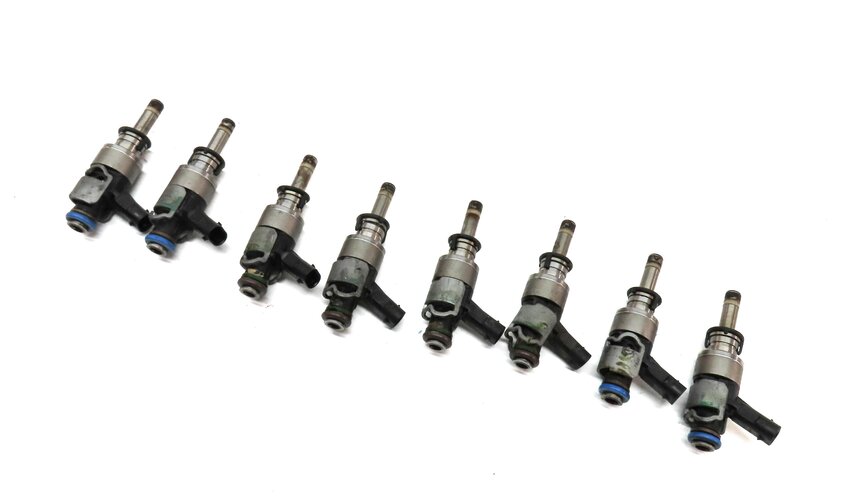 2013-2014 AUDI A8 S8 (D4 4H) 4.0L TURBO CEUA ENGINE FUEL INJECTOR SET 8