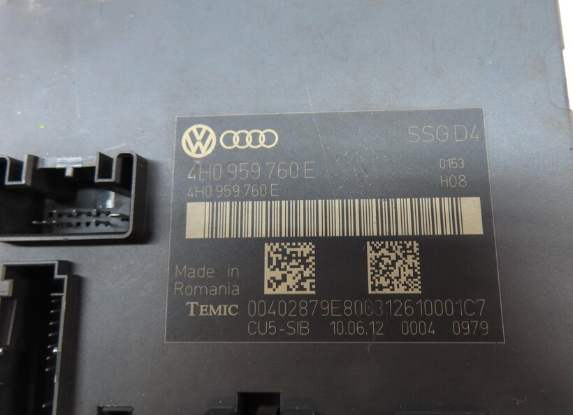 Thumbnail 4: 2013 AUDI A8 (D4 4H) FRONT RIGHT PASSENGER SEAT CONTROL MODULE 4H0959760E