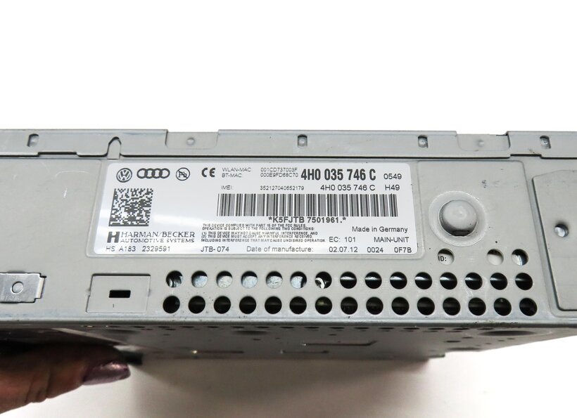 Thumbnail 7: 2011-2016 AUDI A8 S8 (D4 4H) RADIO STEREO CD SD MMI MULTIMEDIA PLAYER (OPT. 8DY)