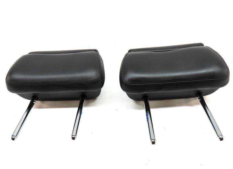 Thumbnail 2: 11-15 AUDI A8 S8 (D4 4H) REAR 2ND ROW LEFT & RIGHT SEAT HEADREST SET 2 (BLACK)