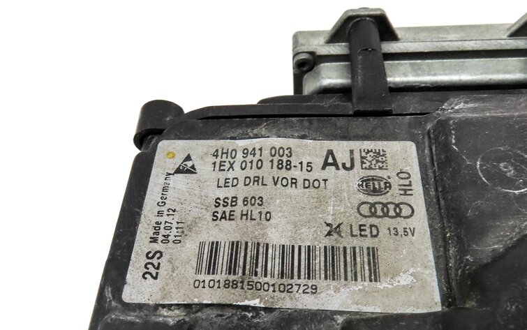 Thumbnail 8: 2011-2014 AUDI A8 (D4 4H) LEFT DRIVER DRL LED HEADLIGHT LIGHT LAMP (OPT 8EY)
