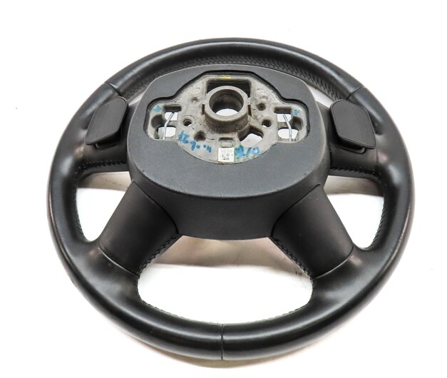 Thumbnail 5: 11-14 AUDI A8 S8 D4 4H 4 SPOKE STEERING WHEEL (w/o WOOD; w/ LANE CHANGE) (BLACK)
