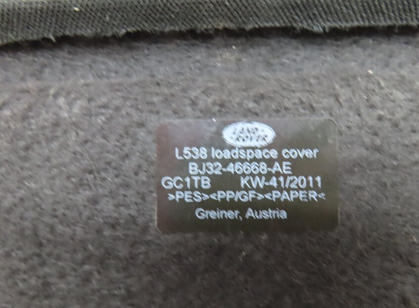 Thumbnail 7: 2012 RANGE ROVER EVOQUE L538 REAR TRUNK HATCH LUGGAGE CARGO COVER PRIVACY SHELF