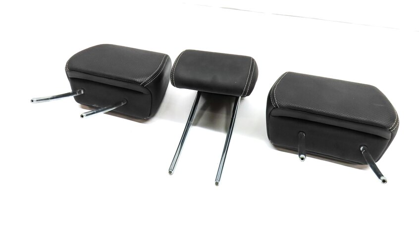 12-19 RANGE ROVER EVOQUE (L538) REAR LEFT RIGHT CENTER HEADREST SET3 EBONY BLACK