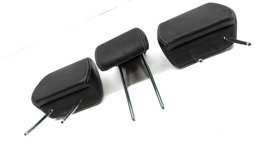 Thumbnail 3: 12-19 RANGE ROVER EVOQUE (L538) REAR LEFT RIGHT CENTER HEADREST SET3 EBONY BLACK