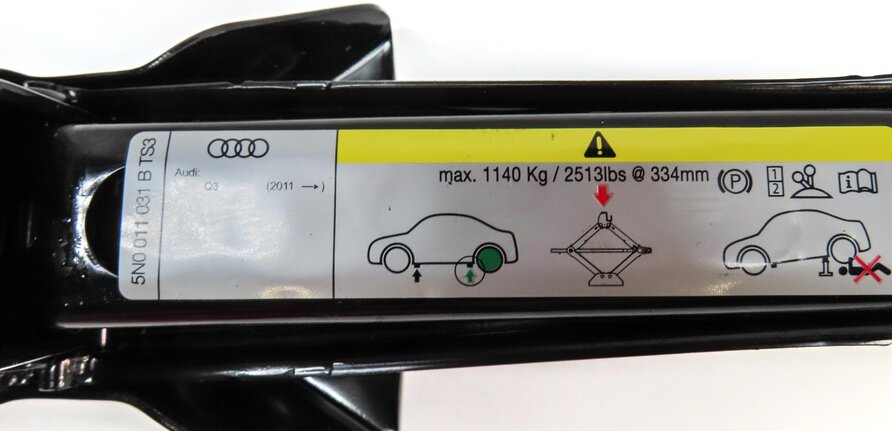 Thumbnail 10: 2015-2018 AUDI Q3 (8U) EMERGENCY SPARE TIRE JACK CAR LIFT JACK TOOL CRANK HANDLE
