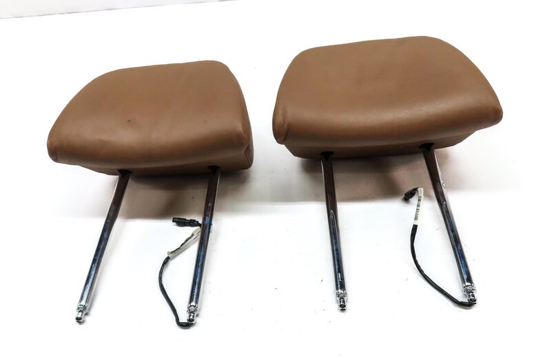 Thumbnail 2: 09-12 BMW 7 SERIES (F01) FRONT LEFT & RIGHT SEAT HEADREST SET 2 (SADDLE BROWN)