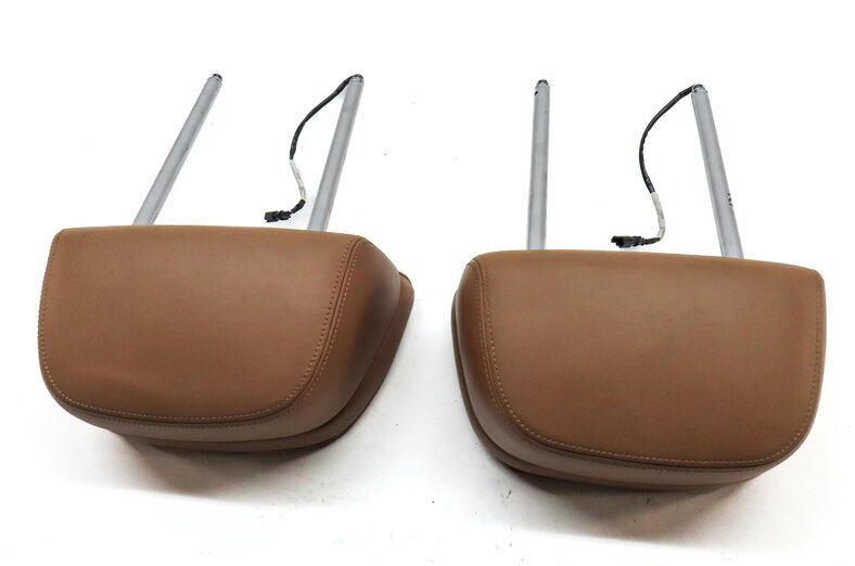 Thumbnail 5: 09-12 BMW 7 SERIES (F01) FRONT LEFT & RIGHT SEAT HEADREST SET 2 (SADDLE BROWN)