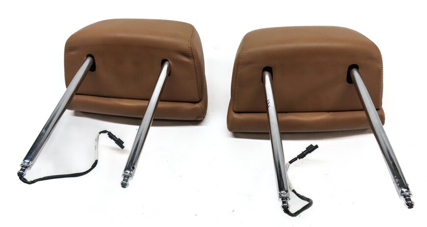Thumbnail 6: 09-12 BMW 7 SERIES (F01) FRONT LEFT & RIGHT SEAT HEADREST SET 2 (SADDLE BROWN)