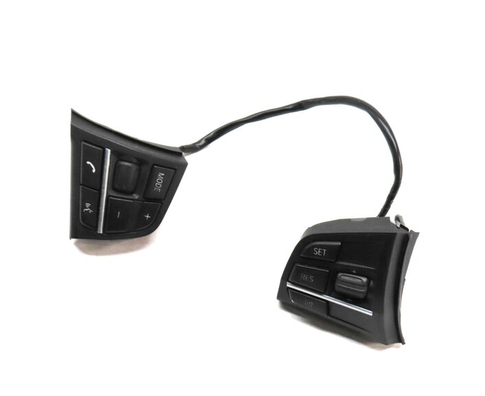 2011 BMW 750i (F01) STEERING WHEEL LEFT & RIGHT SWITCH BUTTON SET 2 (BLACK)
