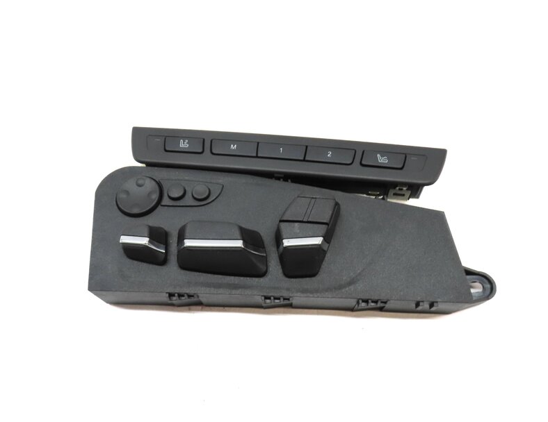 Thumbnail 2: 2011 BMW 750i (F01) FRONT LEFT DRIVER SEAT ADJUST SWITCH w/ MASSAGE (BLACK)