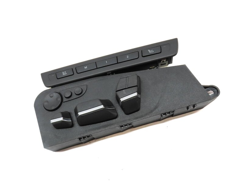 Thumbnail 3: 2011 BMW 750i (F01) FRONT LEFT DRIVER SEAT ADJUST SWITCH w/ MASSAGE (BLACK)