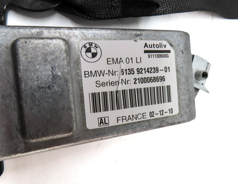 Thumbnail 5: 09-12 BMW 740i 750i 760i B7 (F01) FRONT LEFT DRIVER SEATBELT RETRACTOR (BLACK)