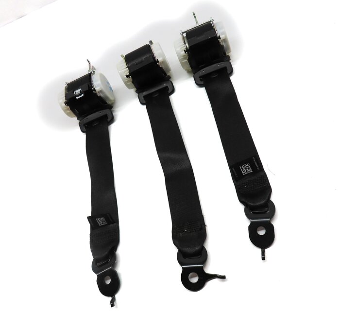 Thumbnail 3: 2011 BMW 750i (F01) REAR LEFT RIGHT & CENTER SEATBELT RETRACTOR SET 3 (BLACK)