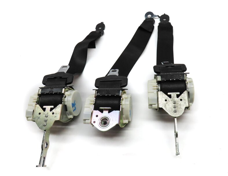 Thumbnail 4: 2011 BMW 750i (F01) REAR LEFT RIGHT & CENTER SEATBELT RETRACTOR SET 3 (BLACK)