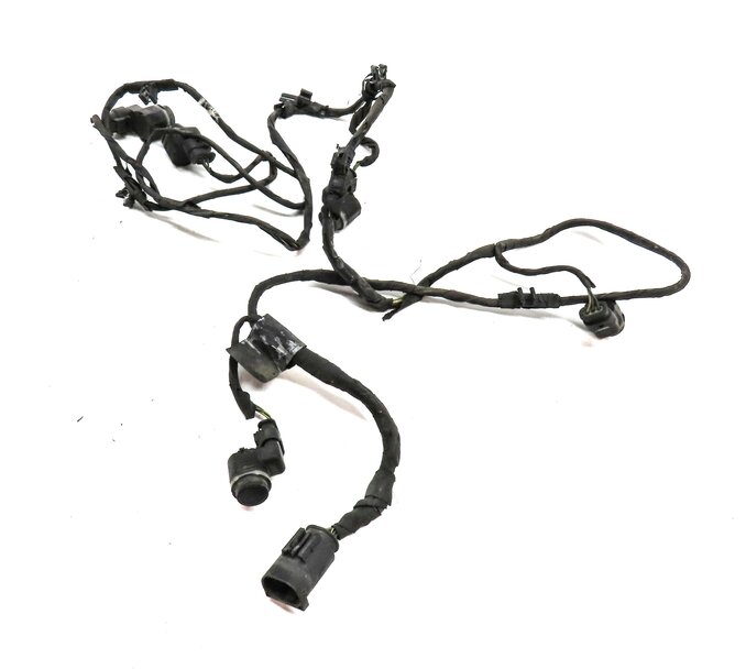 2011 BMW 750i (F01) FRONT PARK ASSIST PDC SENSOR SET 5 (BLUE) w/ WIRE HARNESS