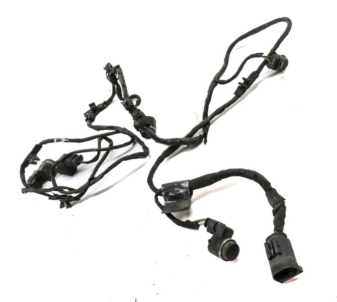 Thumbnail 3: 2011 BMW 750i (F01) FRONT PARK ASSIST PDC SENSOR SET 5 (BLUE) w/ WIRE HARNESS
