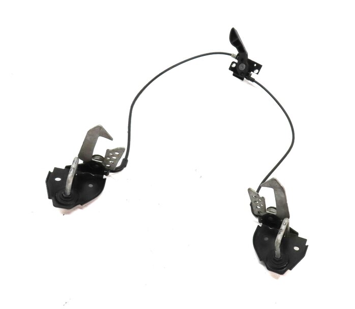 2011 BMW 750i (F01) HOOD LEFT & RIGHT SAFETY CATCH HOOK SET2 w/ RELEASE LEVER