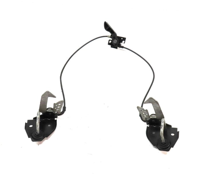 Thumbnail 2: 2011 BMW 750i (F01) HOOD LEFT & RIGHT SAFETY CATCH HOOK SET2 w/ RELEASE LEVER