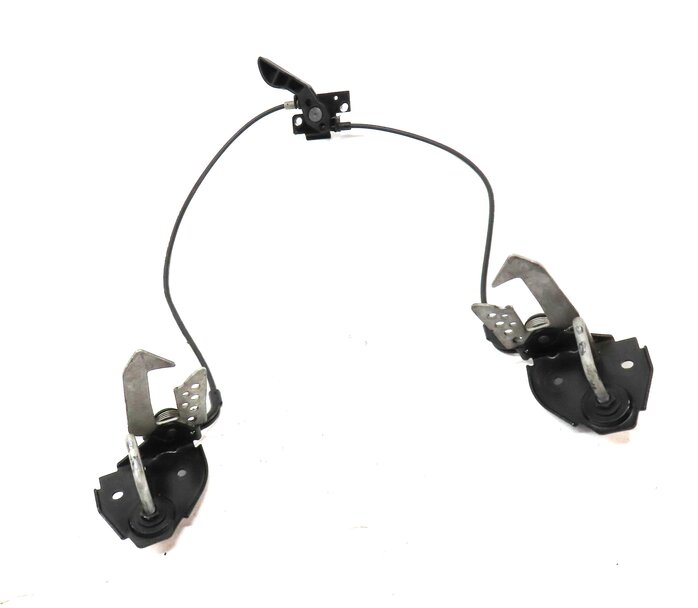 Thumbnail 3: 2011 BMW 750i (F01) HOOD LEFT & RIGHT SAFETY CATCH HOOK SET2 w/ RELEASE LEVER