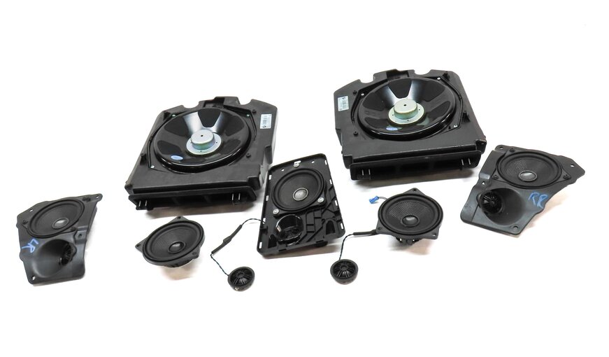 Thumbnail 2: 2011 BMW 750i (F01) DOOR DASH DECK RADIO WOOFER MIDRANGE TWEETER SPEAKER SET9