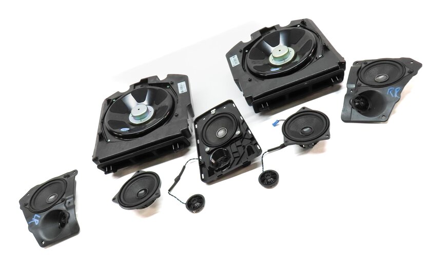 Thumbnail 3: 2011 BMW 750i (F01) DOOR DASH DECK RADIO WOOFER MIDRANGE TWEETER SPEAKER SET9