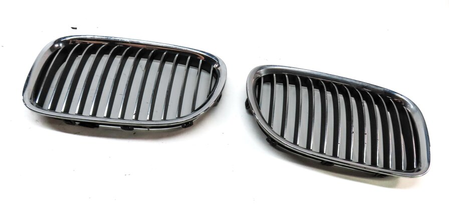 09-12 BMW 7 SERIES (F01) FRONT LEFT & RIGHT UPPER HOOD GRILLE SET/2 (CHROME)