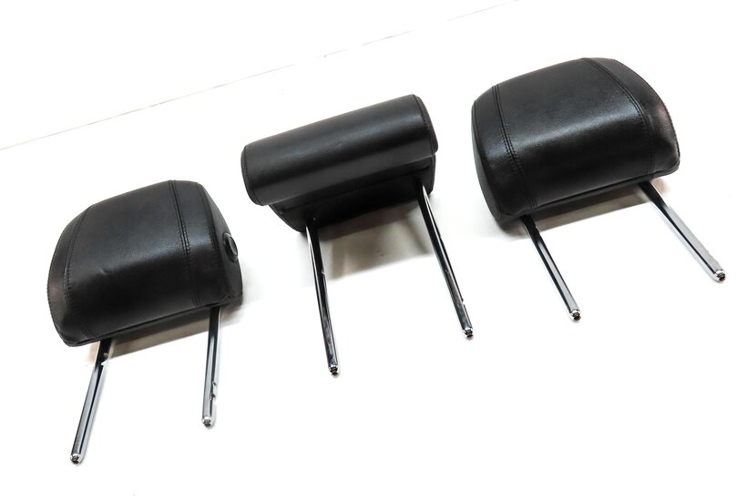 Thumbnail 3: 15-19 LAND ROVER DISCOVERY SPORT L550 REAR LEFT RIGHT CENTER HEADREST SET3 BLACK