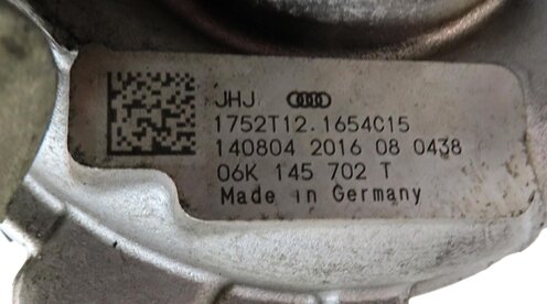 Thumbnail 9: 2015 AUDI A3 (8V) 2.0L TURBO CNTC ENGINE TURBOCHARGER TURBO ASSEMBLY 06K145702T