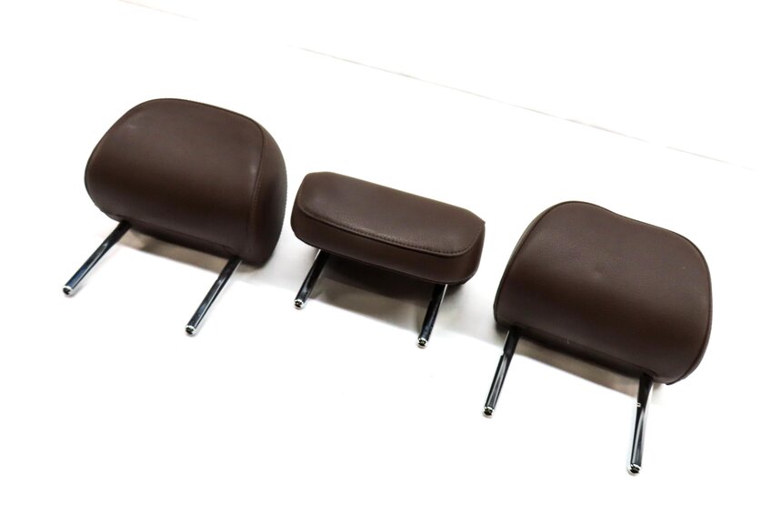15-20 AUDI A3 (8V) REAR LEFT RIGHT & CENTER SEAT HEADREST SET3 (CHESTNUT BROWN)