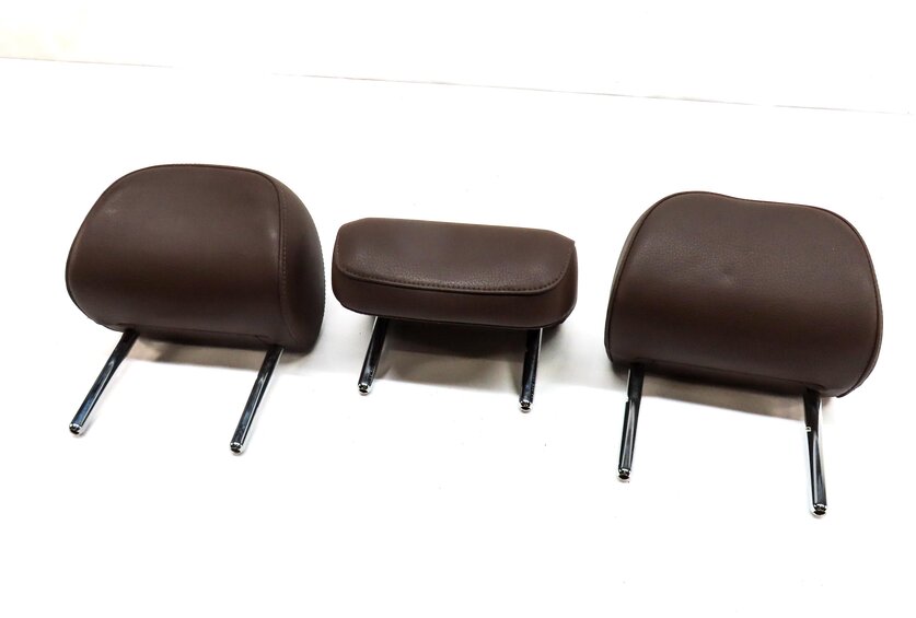 Thumbnail 2: 15-20 AUDI A3 (8V) REAR LEFT RIGHT & CENTER SEAT HEADREST SET3 (CHESTNUT BROWN)