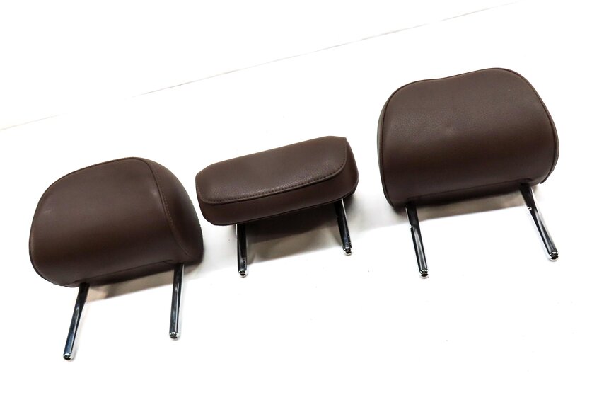 Thumbnail 3: 15-20 AUDI A3 (8V) REAR LEFT RIGHT & CENTER SEAT HEADREST SET3 (CHESTNUT BROWN)