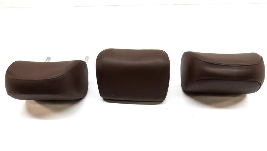 Thumbnail 4: 15-20 AUDI A3 (8V) REAR LEFT RIGHT & CENTER SEAT HEADREST SET3 (CHESTNUT BROWN)