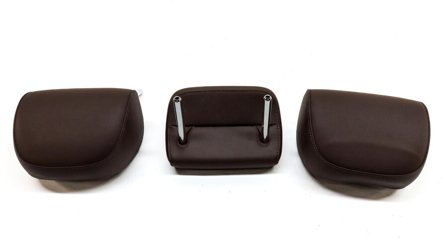 Thumbnail 5: 15-20 AUDI A3 (8V) REAR LEFT RIGHT & CENTER SEAT HEADREST SET3 (CHESTNUT BROWN)