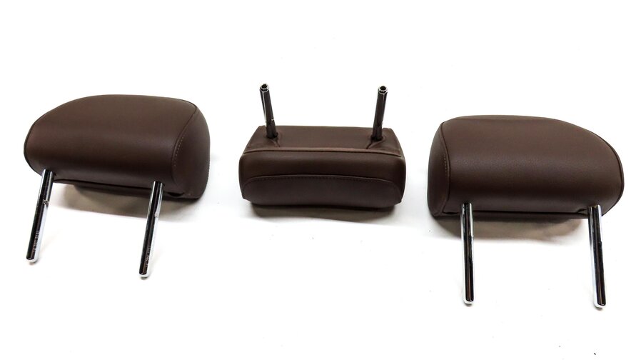Thumbnail 6: 15-20 AUDI A3 (8V) REAR LEFT RIGHT & CENTER SEAT HEADREST SET3 (CHESTNUT BROWN)
