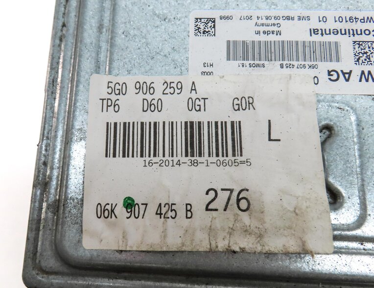 Thumbnail 14: 2015 AUDI A3 (8V) 2.0L SPEEDOMETER IGNITION LOCK BODY ENGINE MODULE & KEY SET