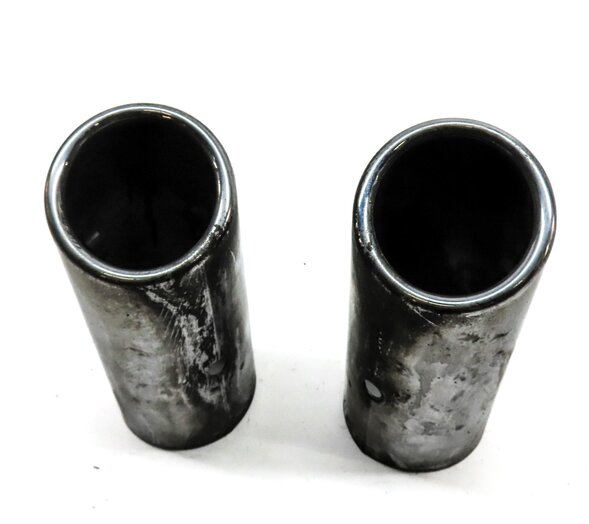 Thumbnail 4: 15-20 AUDI A3 (8V) REAR LEFT & RIGHT 2.0L TURBO MUFFLER EXHAUST TIP SET (SILVER)