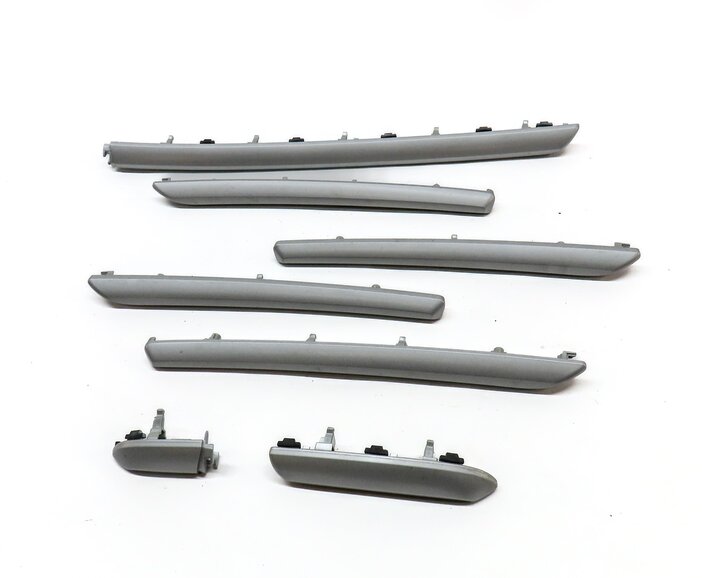 Thumbnail 2: 2015 AUDI A3 (8V) FRONT REAR DOOR DASH CONSOLE MICROMETALLIC SILVER TRIM SET 7