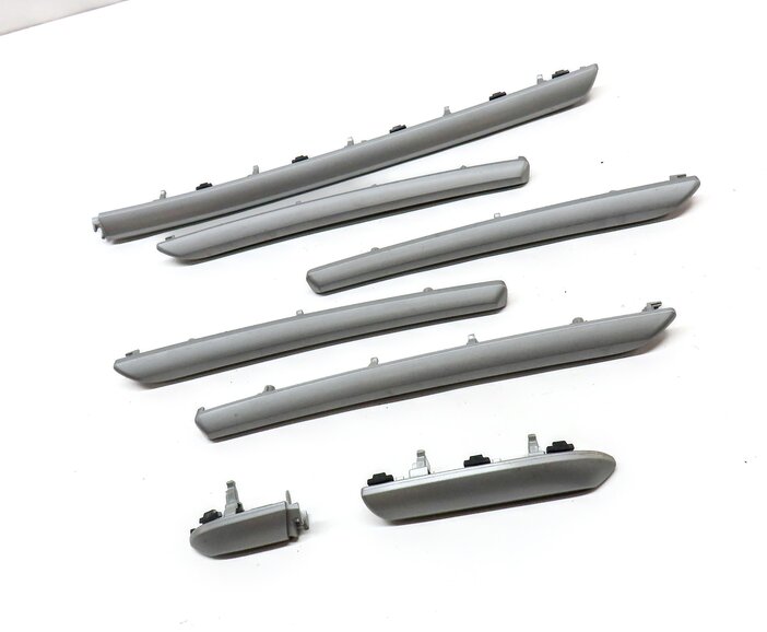 Thumbnail 3: 2015 AUDI A3 (8V) FRONT REAR DOOR DASH CONSOLE MICROMETALLIC SILVER TRIM SET 7