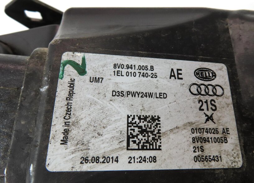 Thumbnail 7: 2015-2016 AUDI A3 (8V) LEFT DRIVER XENON HID HEADLIGHT LIGHT LAMP (8Q3 NON AFS)