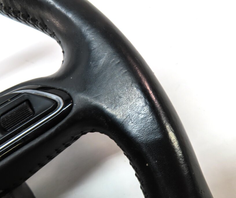 Thumbnail 6: 15-16 AUDI A3 (8V) LEFT DRIVER 3-SPOKE SPORT STEERING WHEEL w/ SWITCHES (BLACK)
