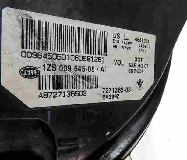Thumbnail 8: 2008-2014 BMW X6 X6M (E71) LEFT DRIVER XENON HID ADAPTIVE HEADLIGHT LIGHT LAMP
