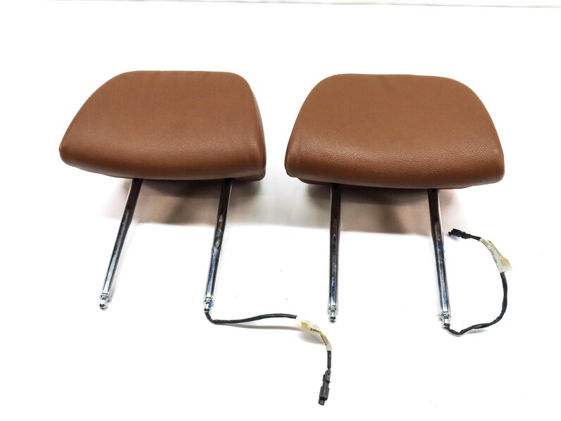 Thumbnail 2: 08-11 BMW X5 X6 E70 E71 BMW X6 FRONT LEFT & RIGHT HEADREST SET 2 (BROWN LEATHER)