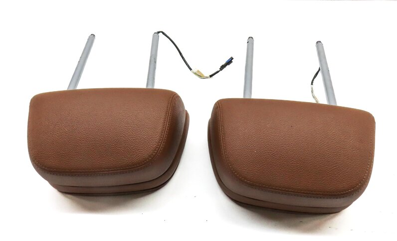 Thumbnail 5: 08-11 BMW X5 X6 E70 E71 BMW X6 FRONT LEFT & RIGHT HEADREST SET 2 (BROWN LEATHER)