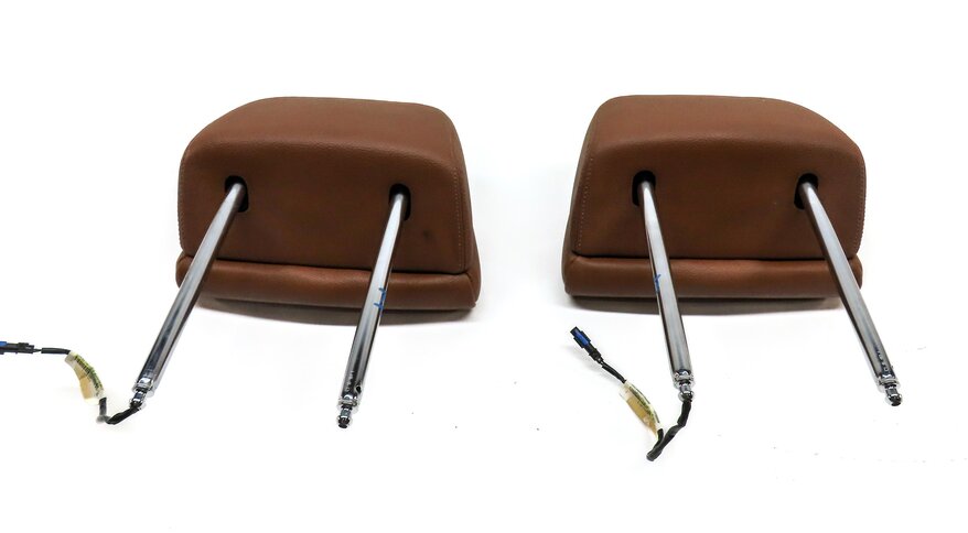 Thumbnail 6: 08-11 BMW X5 X6 E70 E71 BMW X6 FRONT LEFT & RIGHT HEADREST SET 2 (BROWN LEATHER)