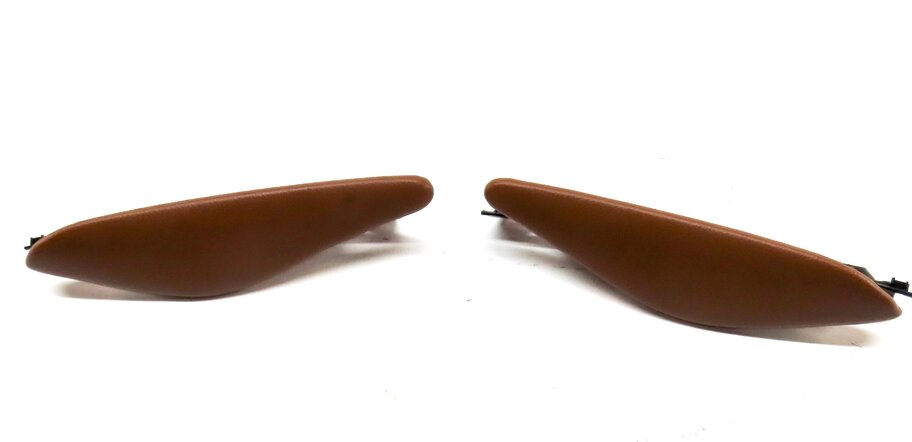 Thumbnail 2: 2011 BMW X6 (E71) FRONT LEFT & RIGHT CENTER CONSOLE KNEE PAD CUSHION SET (BROWN0
