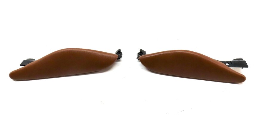 Thumbnail 4: 2011 BMW X6 (E71) FRONT LEFT & RIGHT CENTER CONSOLE KNEE PAD CUSHION SET (BROWN0