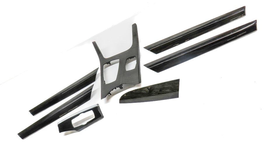 Thumbnail 3: 2014 BMW X3 (F25) FRONT REAR DOOR DASH CONSOLE FINELINE WAVE WOOD TRIM SET 7