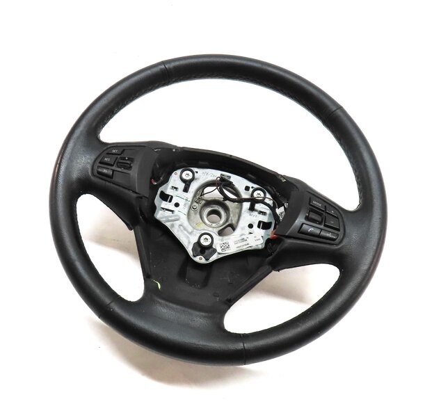 11-17 BMW X3 (F25) 3 SPOKE STEERING WHEEL & MULTIFUNCTION SWITCH BUTTONS (BLACK)