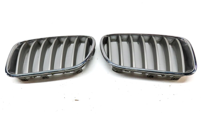 Thumbnail 2: 2013-2017 BMW X3 (F25) FRONT LEFT & RIGHT KIDNEY GRILLE HOOD VENT TRIM SET-2
